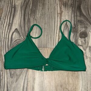 Volcom Simply Seamless Bikini Top Green XS NWOT